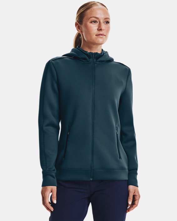 Sweat à capuche entièrement zippé UA Storm Daytona pour femme, Blue, pdpMainDesktop image number 0